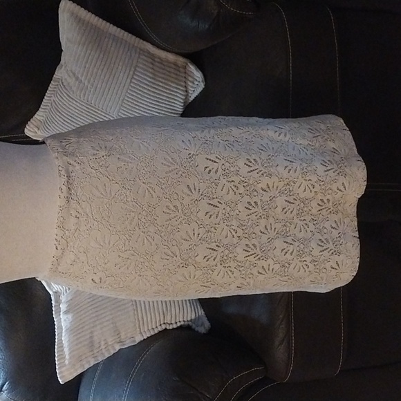 Coldwater Creek Off White Lace Fully Lined Pencil Skirt Size 6 - Picture 1 of 9